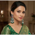 Zinc Alloy Gold Plated Chandbali Earrings (Multicolor) – Design 08