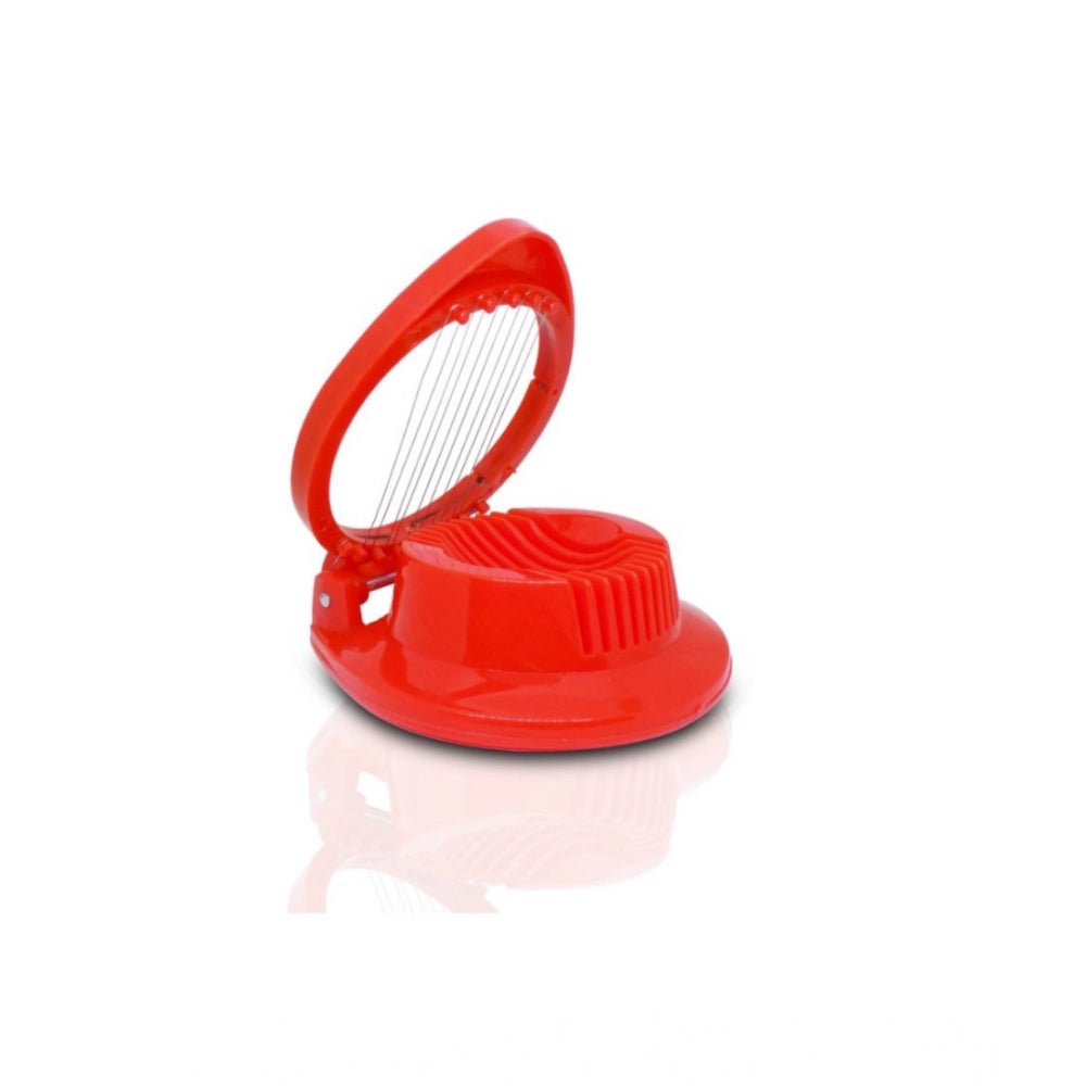 Pack of 4 Plastic Egg Slicer – Stainless Steel Wire Egg Cutter for Even Slices (Assorted Color)