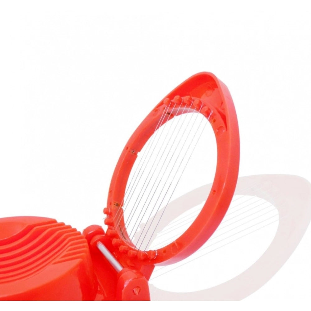 Pack of 4 Plastic Egg Slicer – Stainless Steel Wire Egg Cutter for Even Slices (Assorted Color)