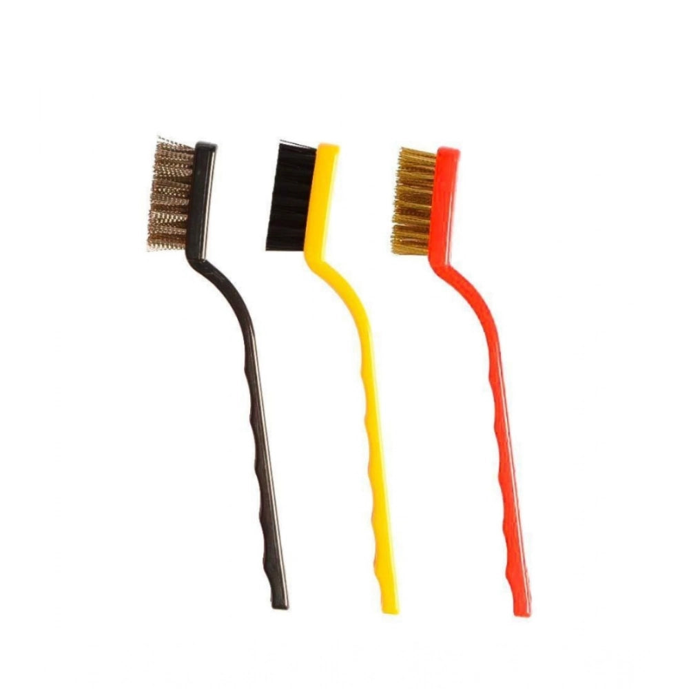 Pack of 3 Small Wire Brush Set for Cleaning And Rust Removal (Assorted Color)