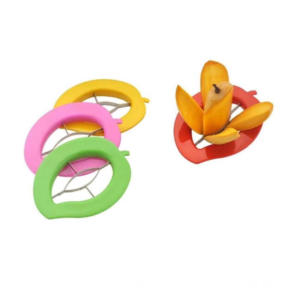 Pack of 5 Mango Cutter And Slicer Tool – with Stainless Steel Blades (Assorted Color)