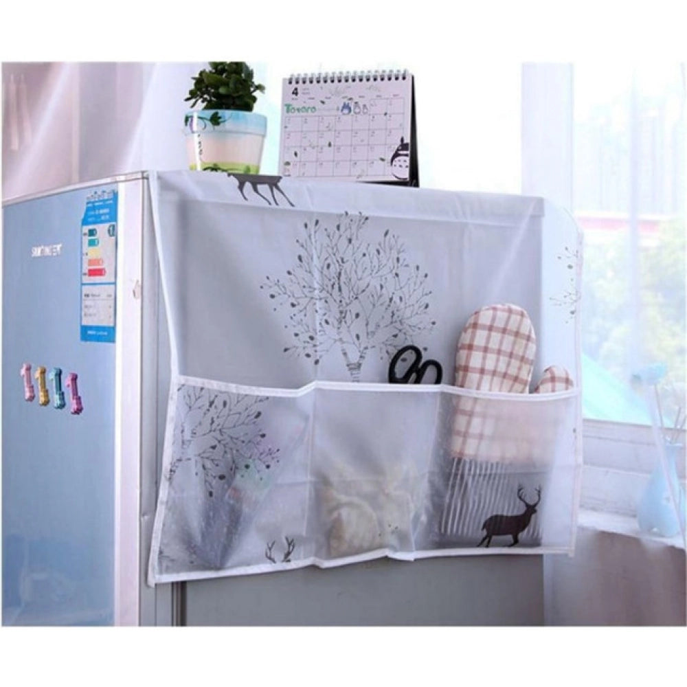 Refrigerator & Microwave Oven Cover – Dustproof, Waterproof, and Heat-Resistant Protective Organizer (Assorted Color)