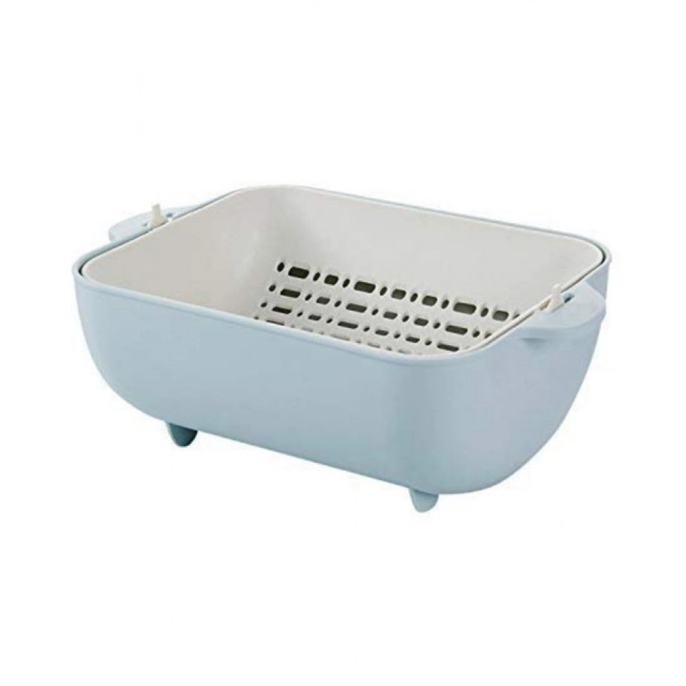 Pack of 2 Multi-Purpose Kitchen Basket – Ideal for Straining, Sieving, Washing And Holding Fruits or Foods (Assorted Color)
