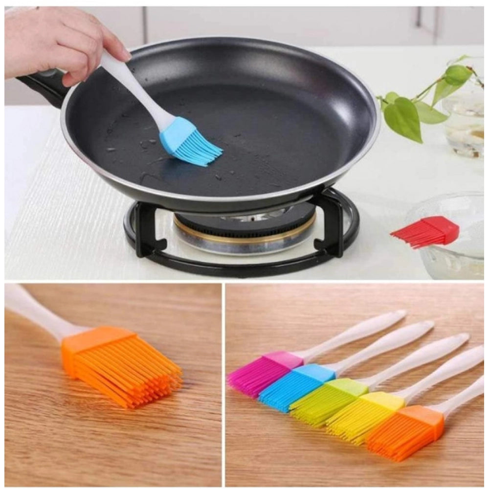 Pack of 10 Silicone Oil Brush – Heat Resistant Cooking And Baking Basting Brush (Assorted Color)
