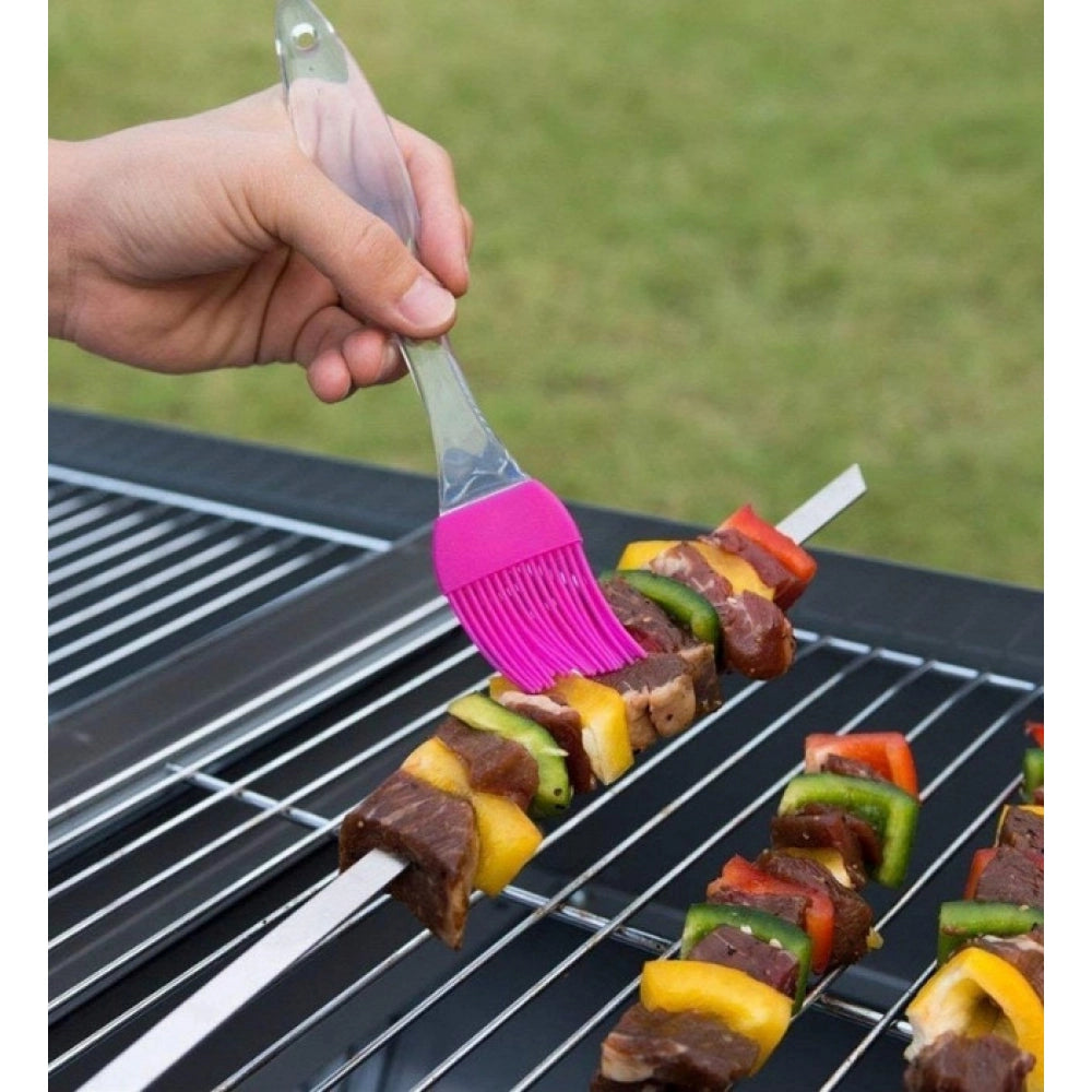 Pack of 10 Silicone Oil Brush – Heat Resistant Cooking And Baking Basting Brush (Assorted Color)