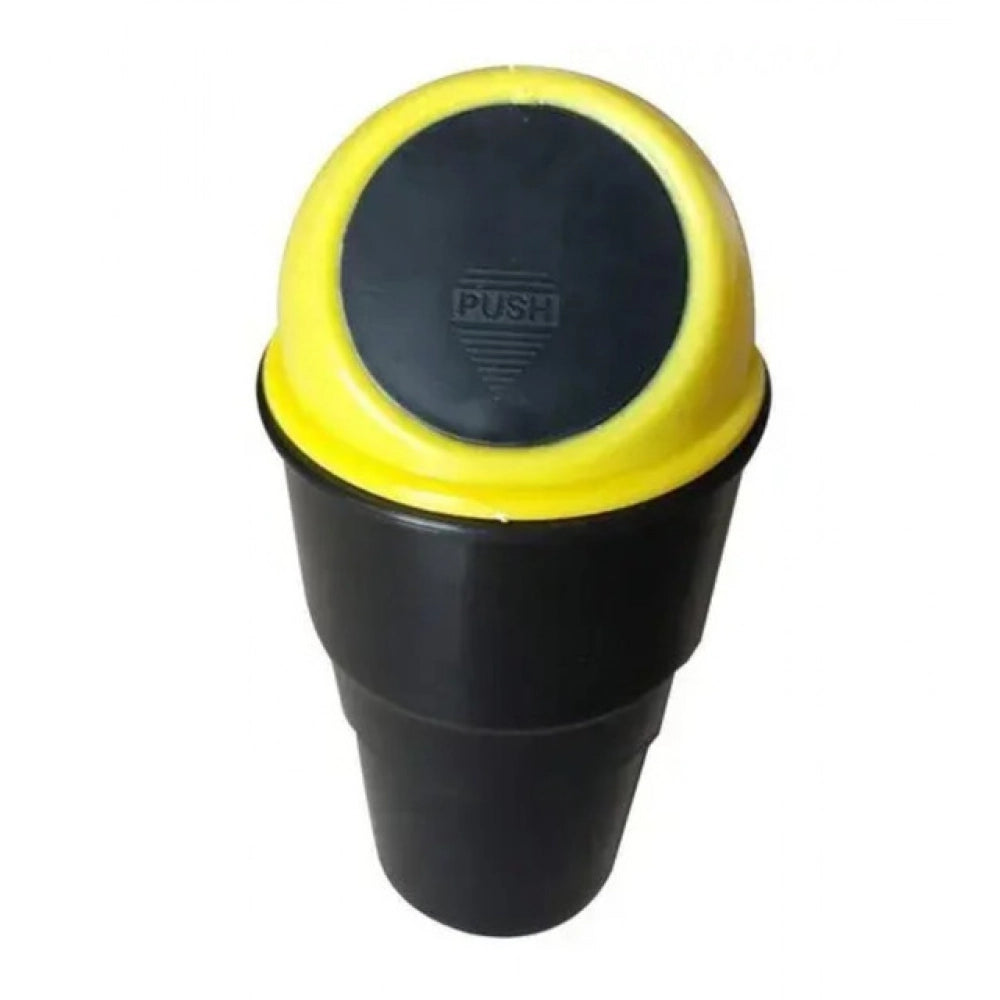 Pack of 3 Mini Car Trash Bin – Portable Vehicle Garbage Containers (Color: Black)