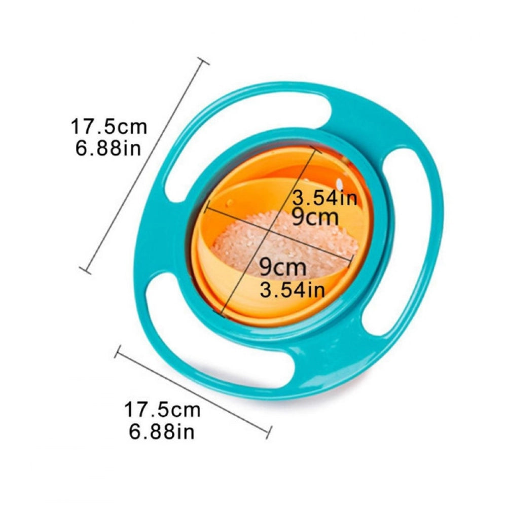 Pack of 2 Gyro Bowl – Spill-Proof Rotating Fun Bowl for Kids (Assorted Color)