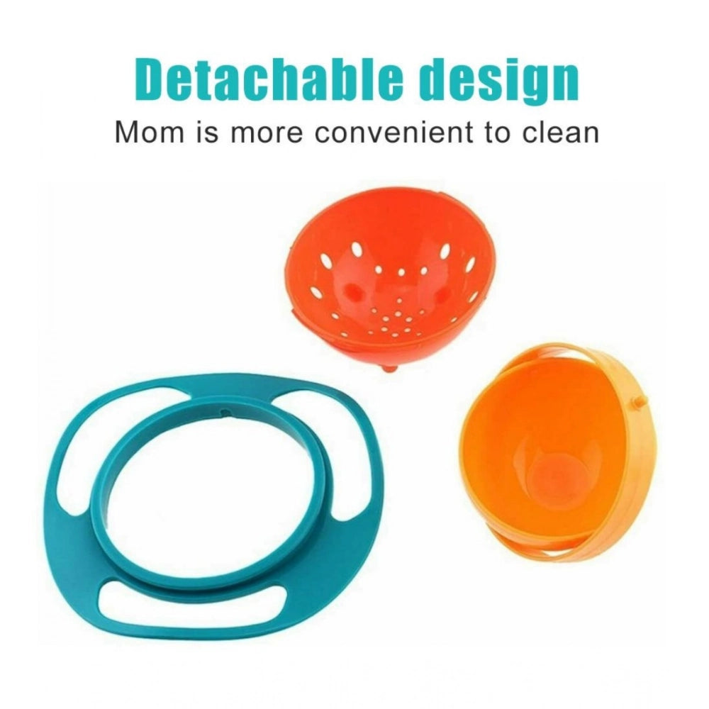 Pack of 2 Gyro Bowl – Spill-Proof Rotating Fun Bowl for Kids (Assorted Color)