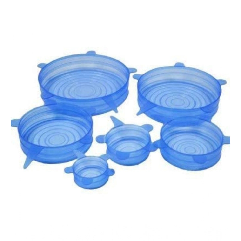 Pack of 2 Silicone Lids – Reusable Stretchable Covers for Bowls And Containers (Assorted Color)
