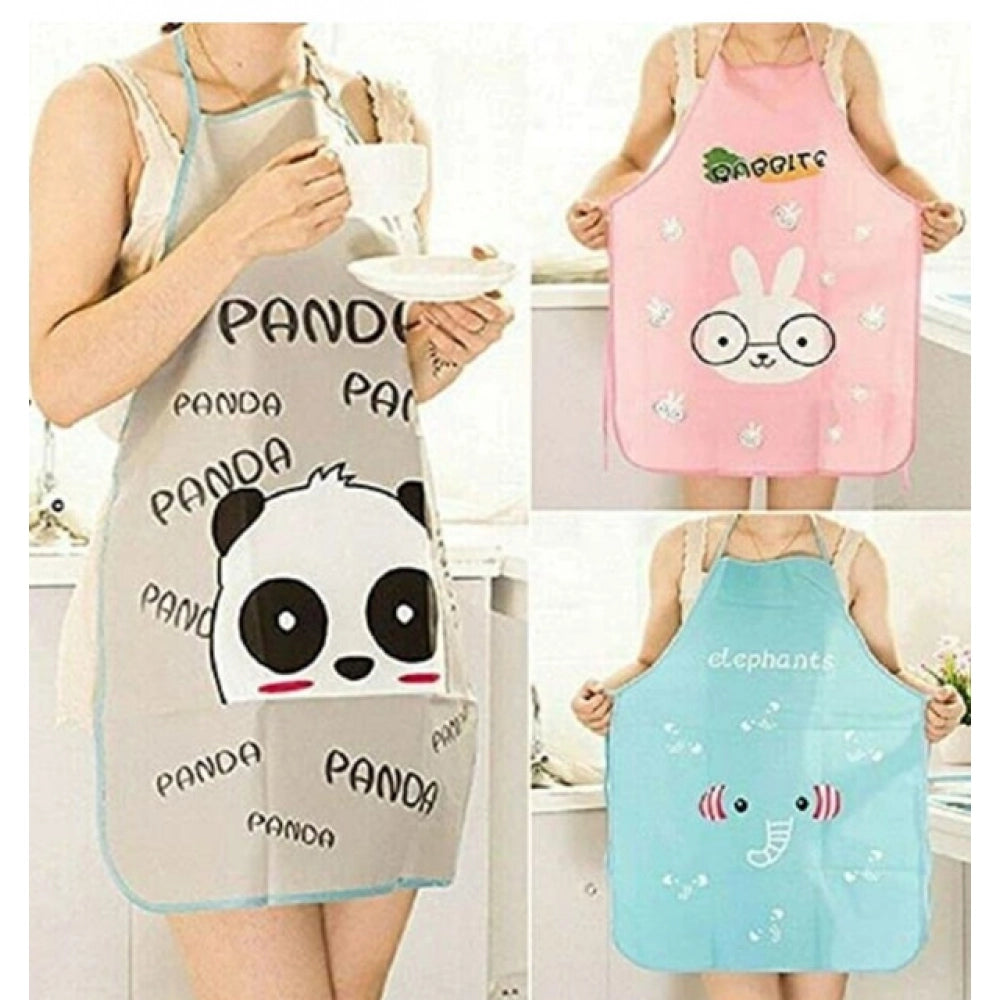 Pack of 2 Printed Waterproof Kitchen Apron with Pockets for kids– (Assorted Color)