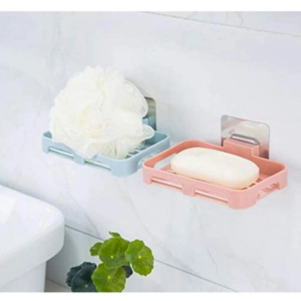 Pack of 5 Magic Sticker Soap Holder – Wall-Mount Soap Organizers (Assorted Color)