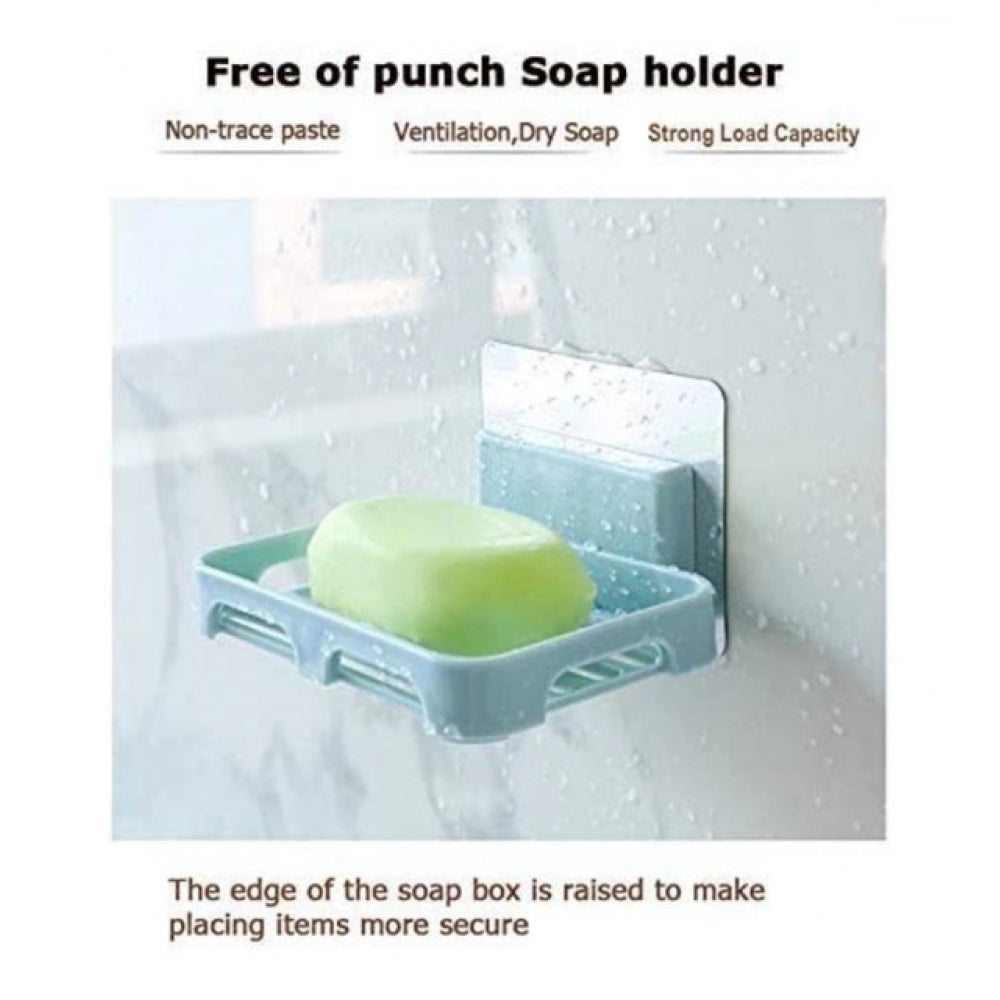 Pack of 5 Magic Sticker Soap Holder – Wall-Mount Soap Organizers (Assorted Color)