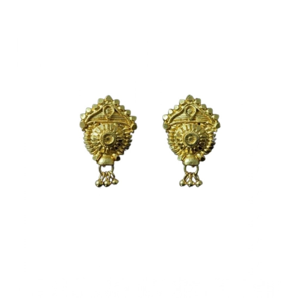 Pack of 2 Brass Gold-Plated Earrings (Gold) – Design 01