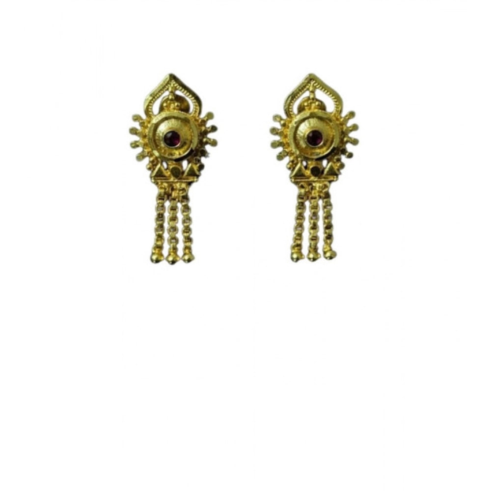 Pack of 2 Brass Gold-Plated Earrings (Gold) – Design 10