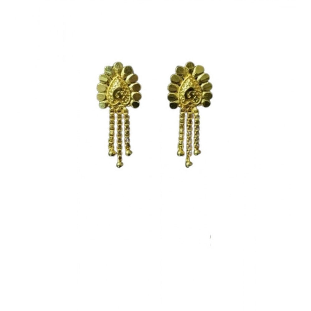 Pack of 2 Brass Gold-Plated Earrings (Gold) – Design 12