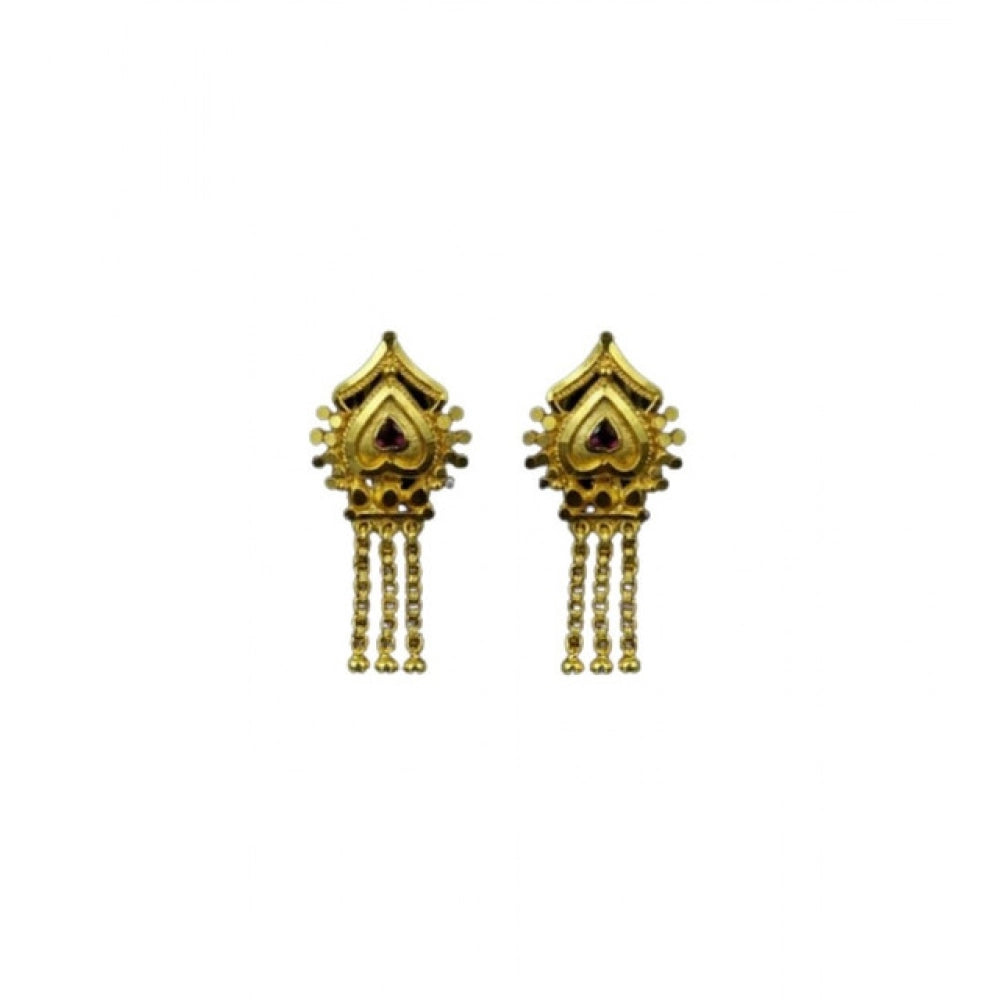 Pack of 2 Brass Gold-Plated Earrings (Gold) – Design 13
