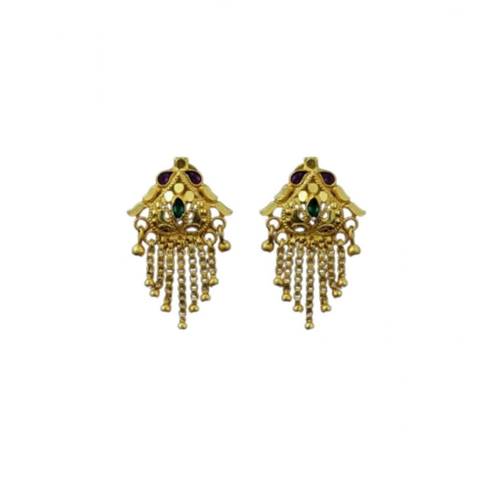 Pack of 2 Brass Gold-Plated Earrings (Gold) – Design 16