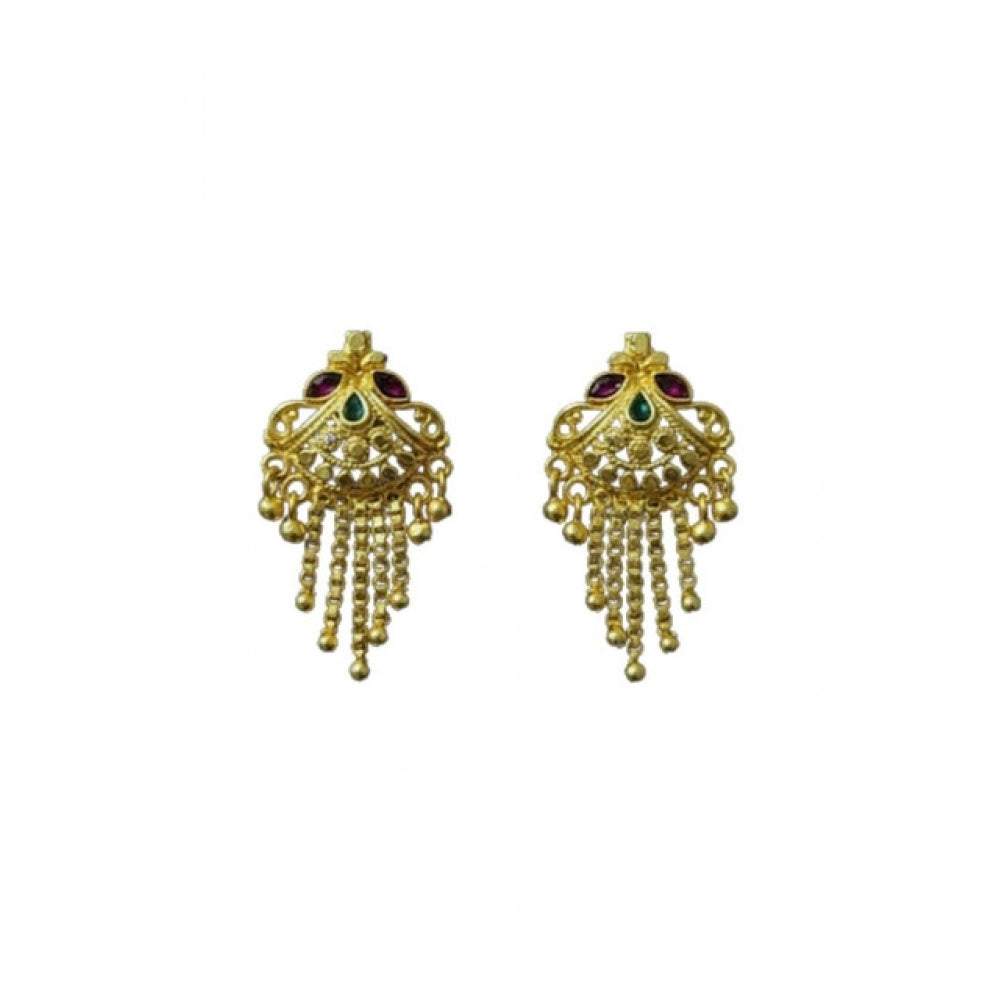 Pack of 2 Brass Gold-Plated Earrings (Gold) – Design 19