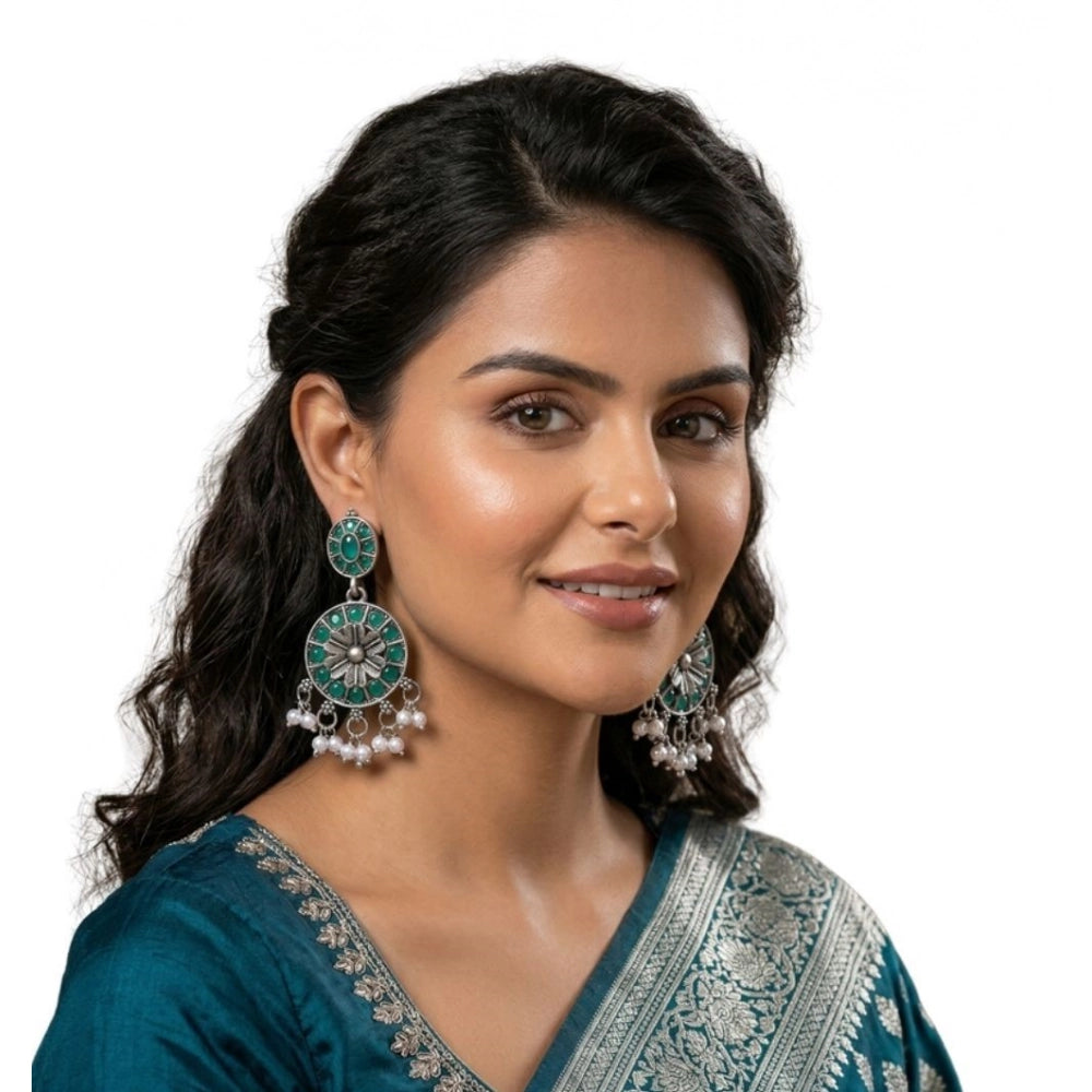 Zinc Alloy Gold Plated Chandbali Earrings (Multicolor) – Design 05