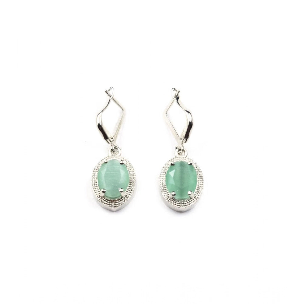 Brass Silver Plated Pendant Set (Turquoise) – Design 01