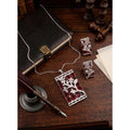 Brass Silver Plated Pendant Set (Red) – Design 02
