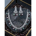 Brass Silver Plated Necklace set (Multicolor) – Design 03